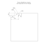 Петля верхняя с осью  для стеклянной двери Range.GL.H20 SS нерж. сталь