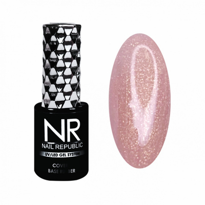 Nail Republic Камуфлирующая база №016 с шиммером, 10 мл