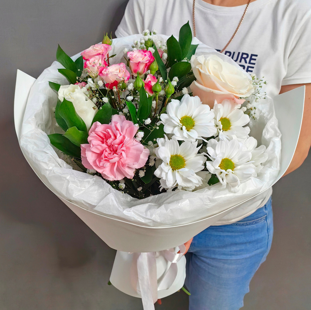 Авторский букет в "облачке"