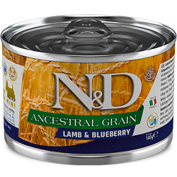 Farmina Dog N&D Ancestral Grain Lamb & Blueberry - консервы низкозерновые для собак (ягненок c черникой)
