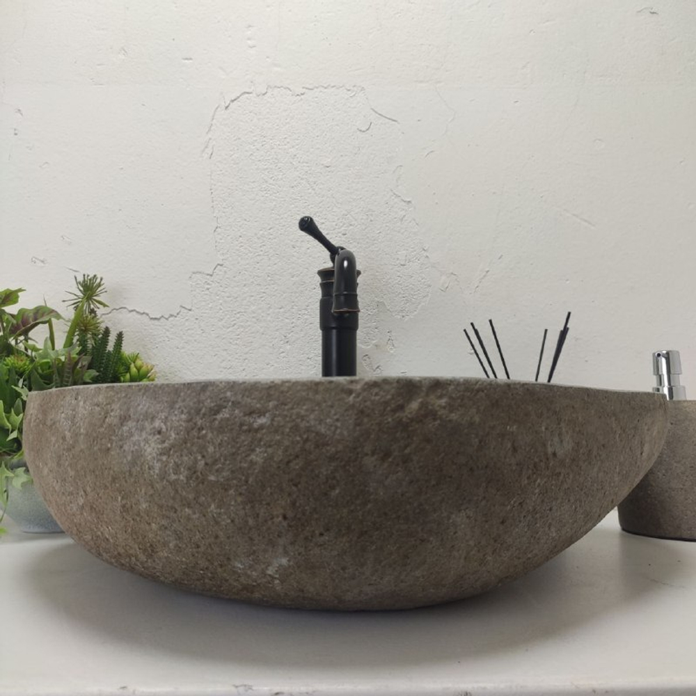 Раковина из речного камня RS-61753 (57*51*15)