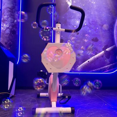 Детский велотренажер с мыльными пузырями