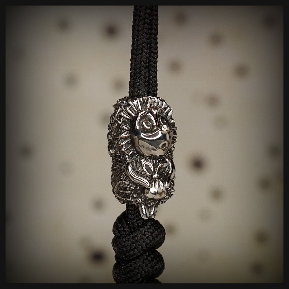 Темлячная бусина "Ежик" для ножей , мельхиор