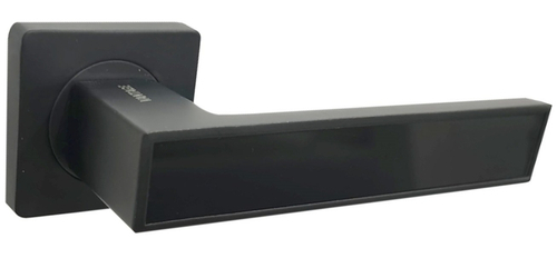 Ручки дверные алюминиевые V52BL/BL AL (черный мат./черный глянец)