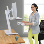 Крепление Ergotron WorkFit-S настольное на два монитора (33-351-200 / 33-351-211), Белый