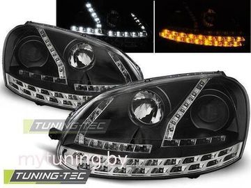 Передние фары VW Golf 5 daylight black