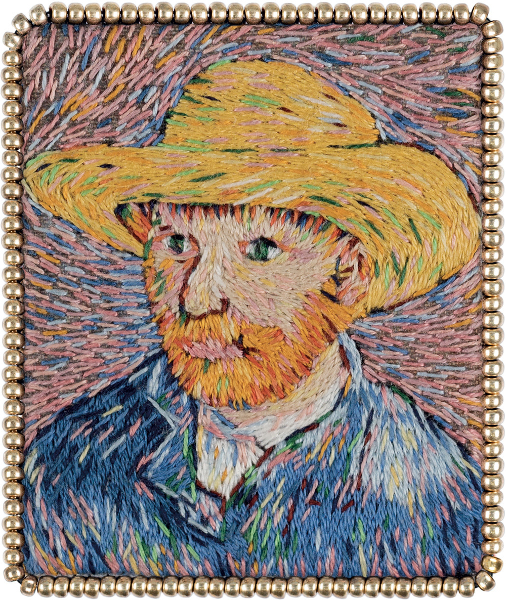 Набор для вышивания "PANNA" "Живая картина" MET-JK-2260 "Брошь. Автопортрет в соломенной шляпе"