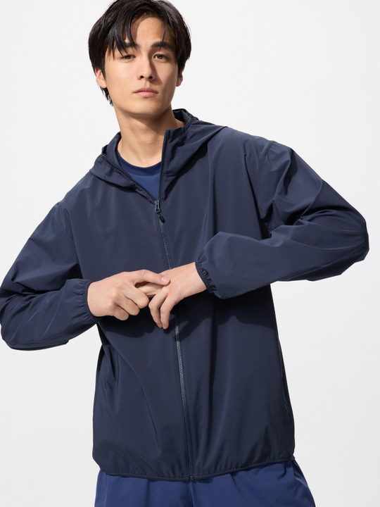 UNIQLO Парка с защитой от ультрафиолета, темно-синий