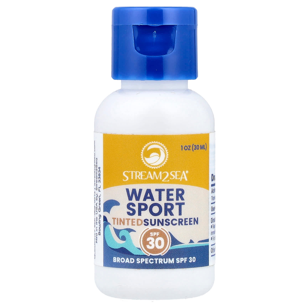 Stream2Sea, Солнцезащитное тонирующее средство для водных видов спорта, SPF 30, 30 мл (1 унция)