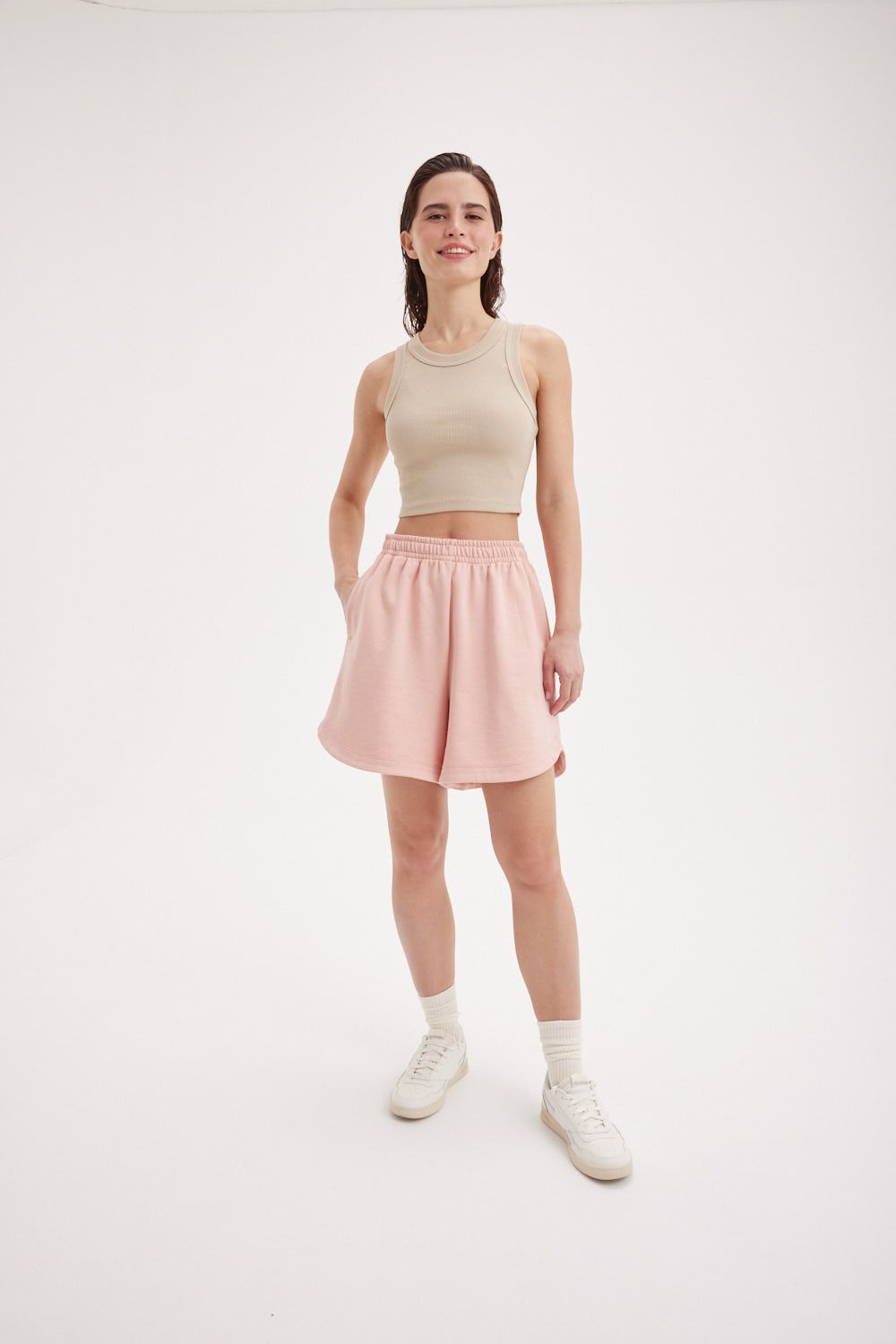 Шорты из 100% хлопка "Персик" женские