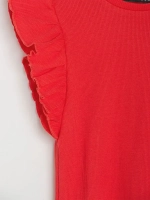 Костюм трикотажный летний юбка и топ в рубчик