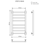 Полотенцесушитель Электрич.кабельный Ника STEP-3 80/40 RAL9005 черный матовый U, шт