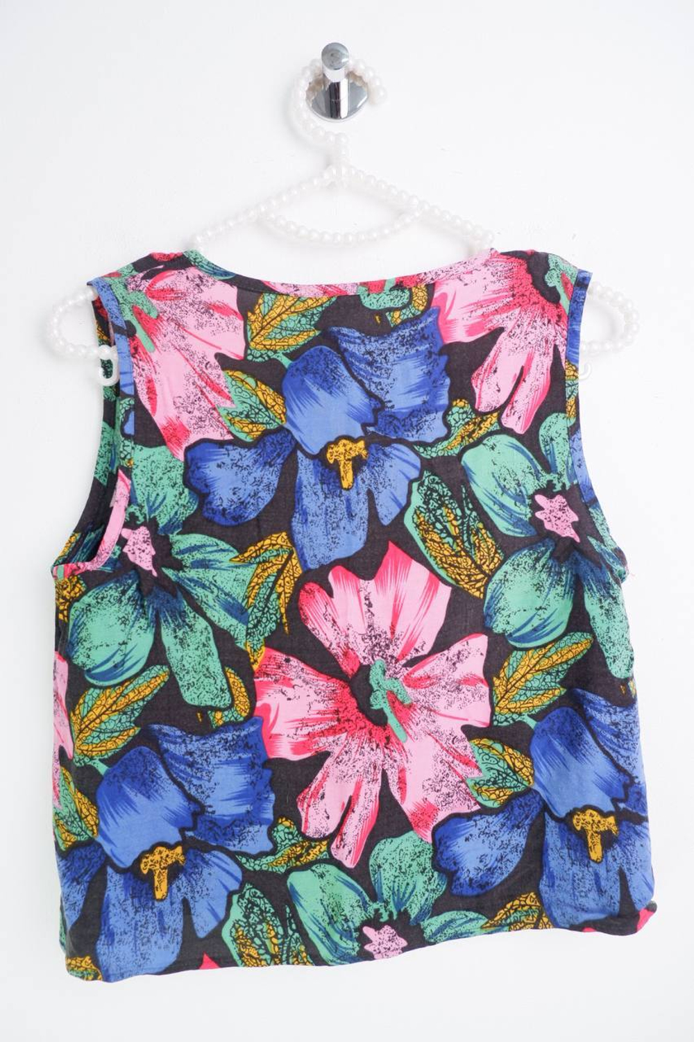 Топ цветочный, маркировка 10, визуально 42/44 размер