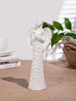 Ангел с цветами на подносе " Мам, я тебя люблю! "