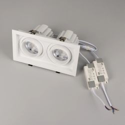 Светильник MS-VORTEX-BUILT-S250x140-2x30W Warm3000 (WH-WH, 17 deg, 230V) (Arlight, IP20 Металл, 5 лет) 057767