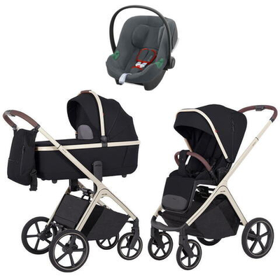 Коляска Carrello Vector CRL-6550 и автокресло Cybex Aton B2 Steel Grey 3 в 1 Pearl Black