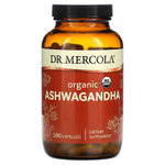 Dr. Mercola, органическая ашваганда, 180 капсул (400 мг в 1 капсуле)