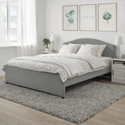 IKEA KOPPARRANKA  (ИКЕА КОППАРРАНКА)  -  Комплект постельного белья, белый/темно-серый, 200x200/50x60 см