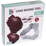 Форма для выпечки в наборе 3шт «Мишка» (20*4,5см, 15*4,5см, 10*4,5см)