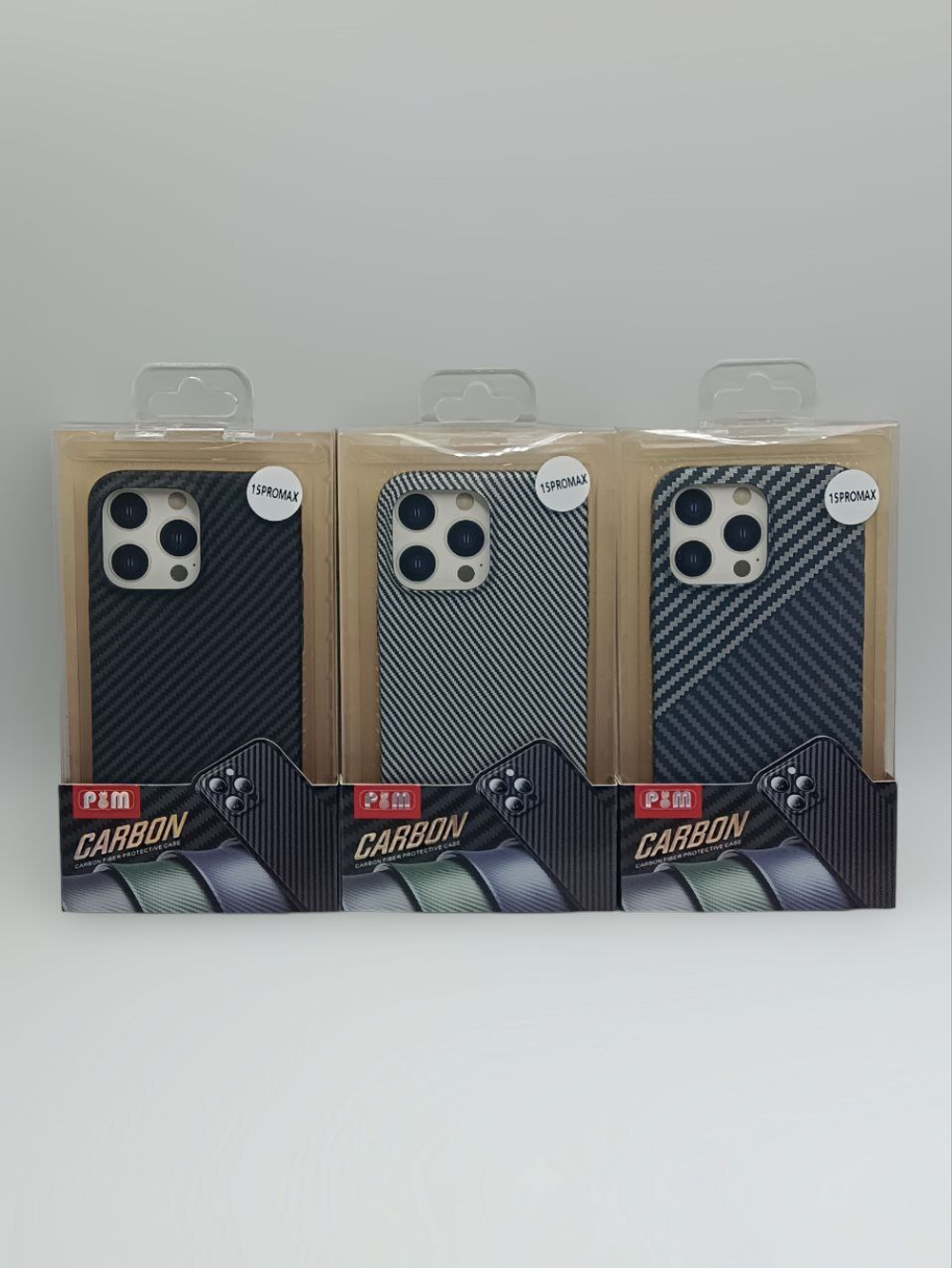 Накладка Berlia (под карбон без MagSafe) для iPhone 15 Pro Max