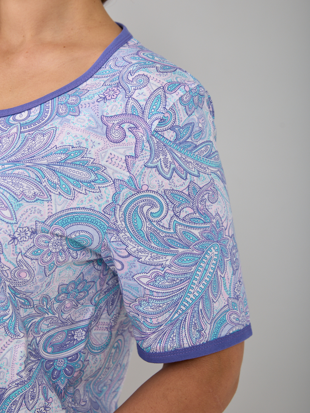 Пижама с бриджами КД-063/сиреневый-огурцы