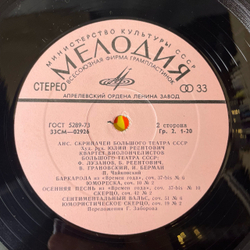 Винтажная виниловая пластинка LP Ансамбль Скрипачей Большого Театра СССР (СССР 1976)