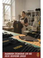 Футболка с вышивкой черная Лепота