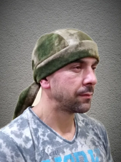 Бандана зимняя теплая дюраг из флиса мох