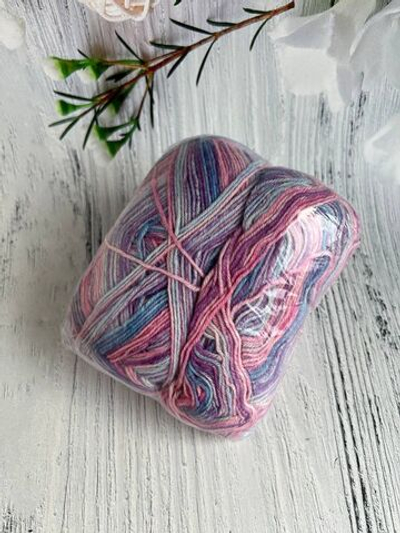 Пряжа носочная Аркобалено радужный микс 100г