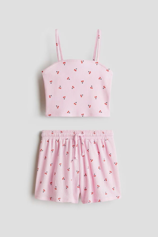H&amp;M Комплект из топа и шортов, розовый