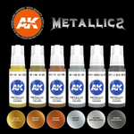 Набор акриловых красок AK Interactive Metallics Set