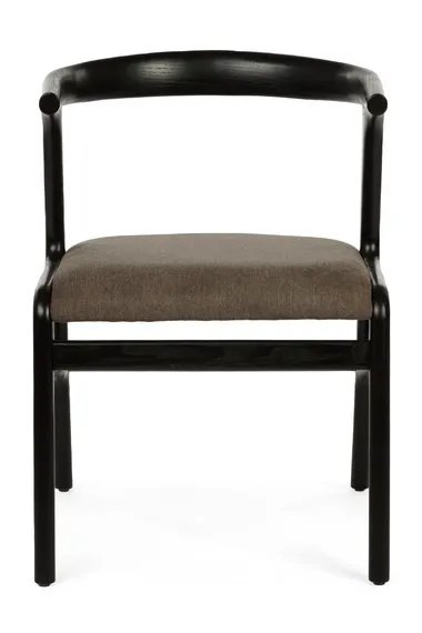 Стул Soliver, черный с тёмно-серой обивкой