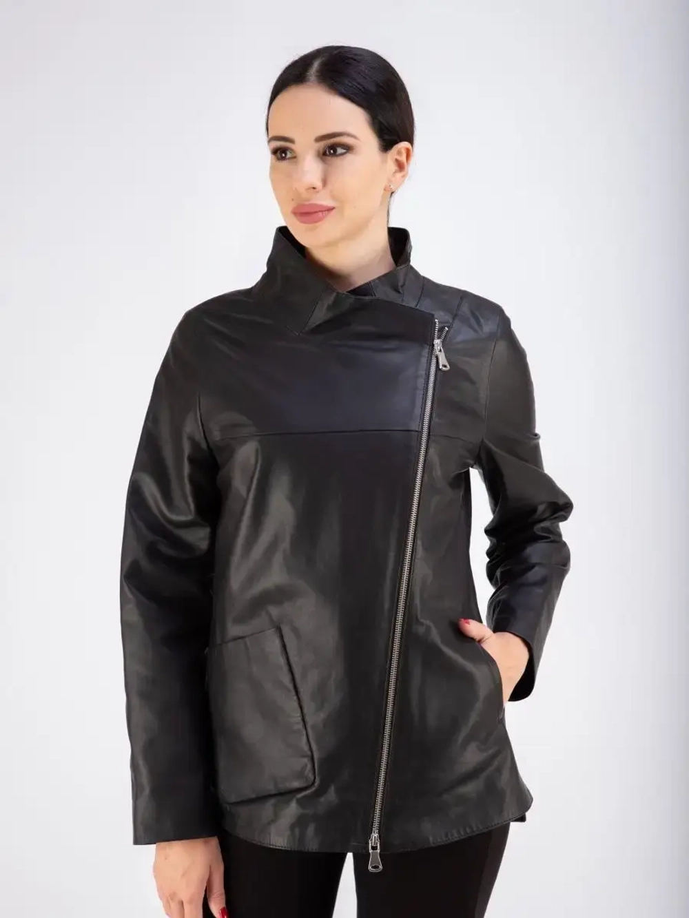 Кожаная куртка демисезонная косуха