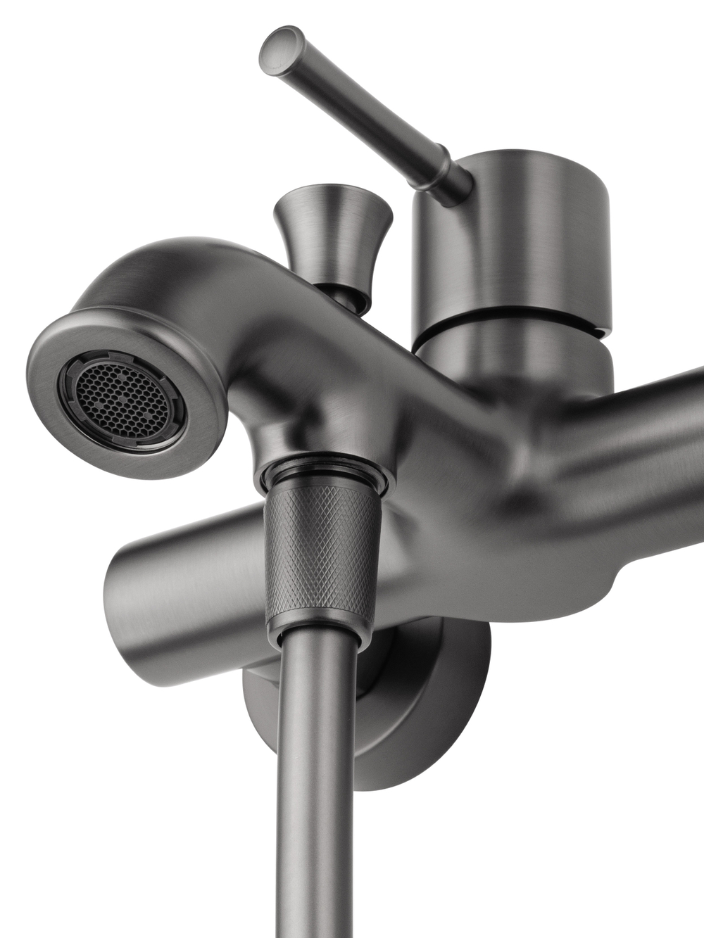 Смеситель для ванны с душем WONZON & WOGHAND TOR, Темный графит (WW-88037073-BGM)