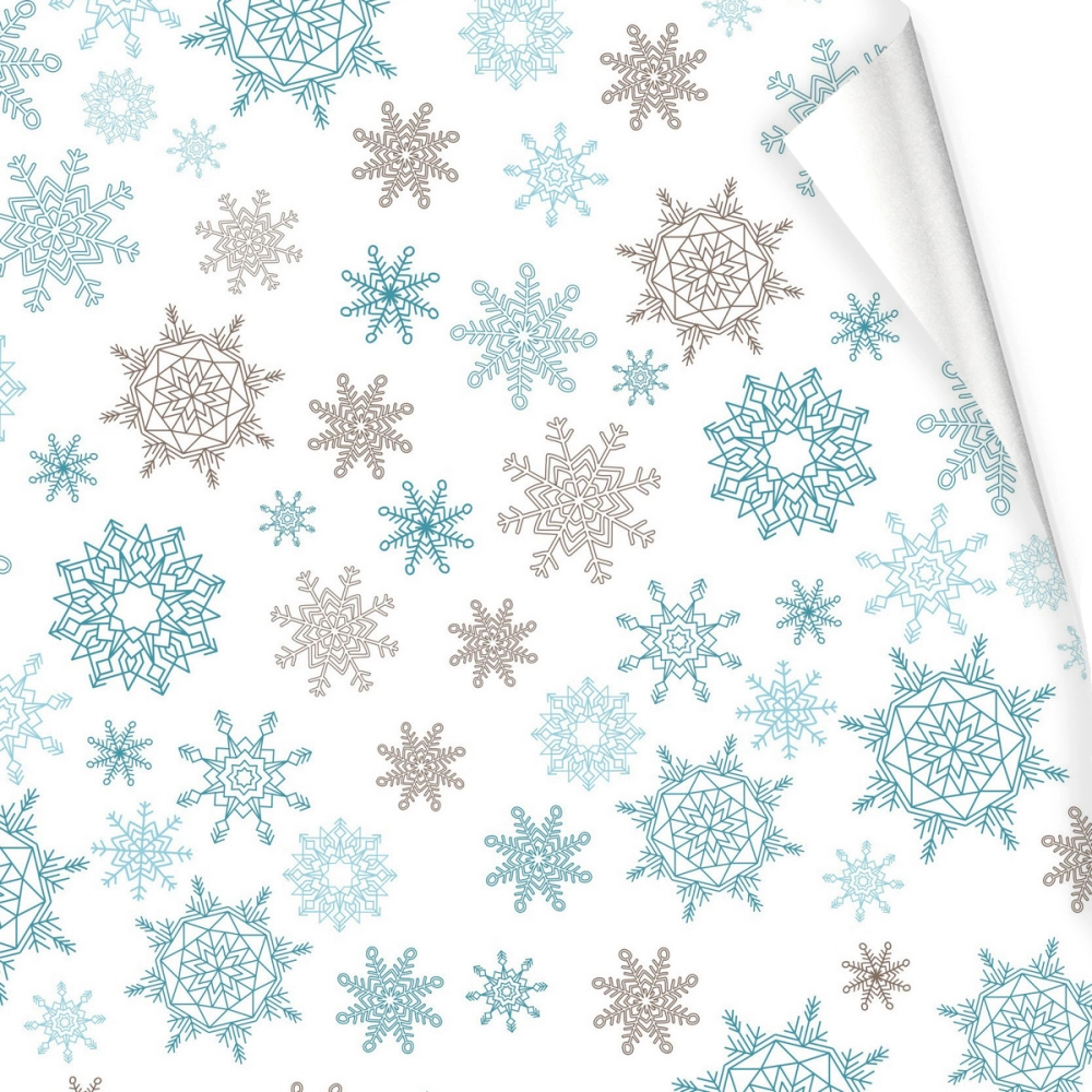 Бумага упаковочная 50х70 см «Снежный вальс» (1 лист)