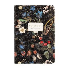 Bloknot \ Блокнот \ Notebook  Тетрадь А5 из экокожи, "Флора. Лесные ягоды" 60 л. Клетка