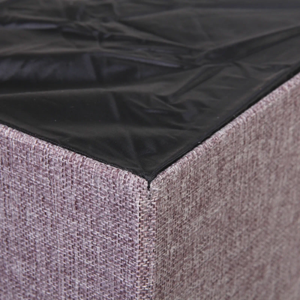 Пуфик для хранения вещей складной «ВЕСТА», цвет пастельно серый, 31*31*30.5см