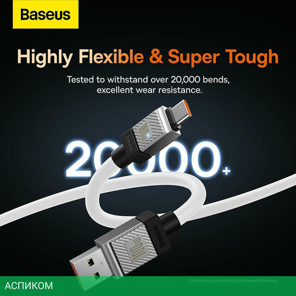 Кабель Baseus CoolPlay 2m White (CAKW000702)