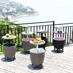 Стол пластиковый мини-бар Tagliamento Nova Cool Bar, белый, тортора