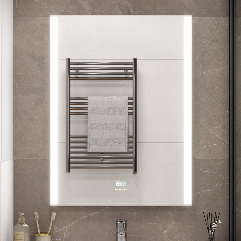 Зеркало LAPARET Electra 60*80 влагостойкое, подсветка, димер и антизапотевание (подогрев)