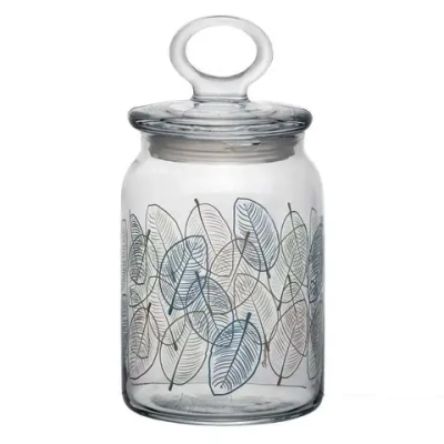 Банка с крышкой ЛИВС 860 мл 3 цв. (рис.41548)