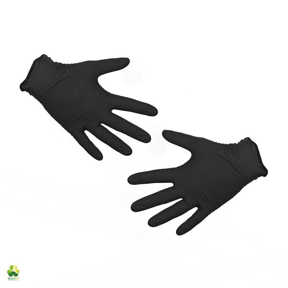 Перчатки нитриловые KLEVER "Стандарт" черные, размер S