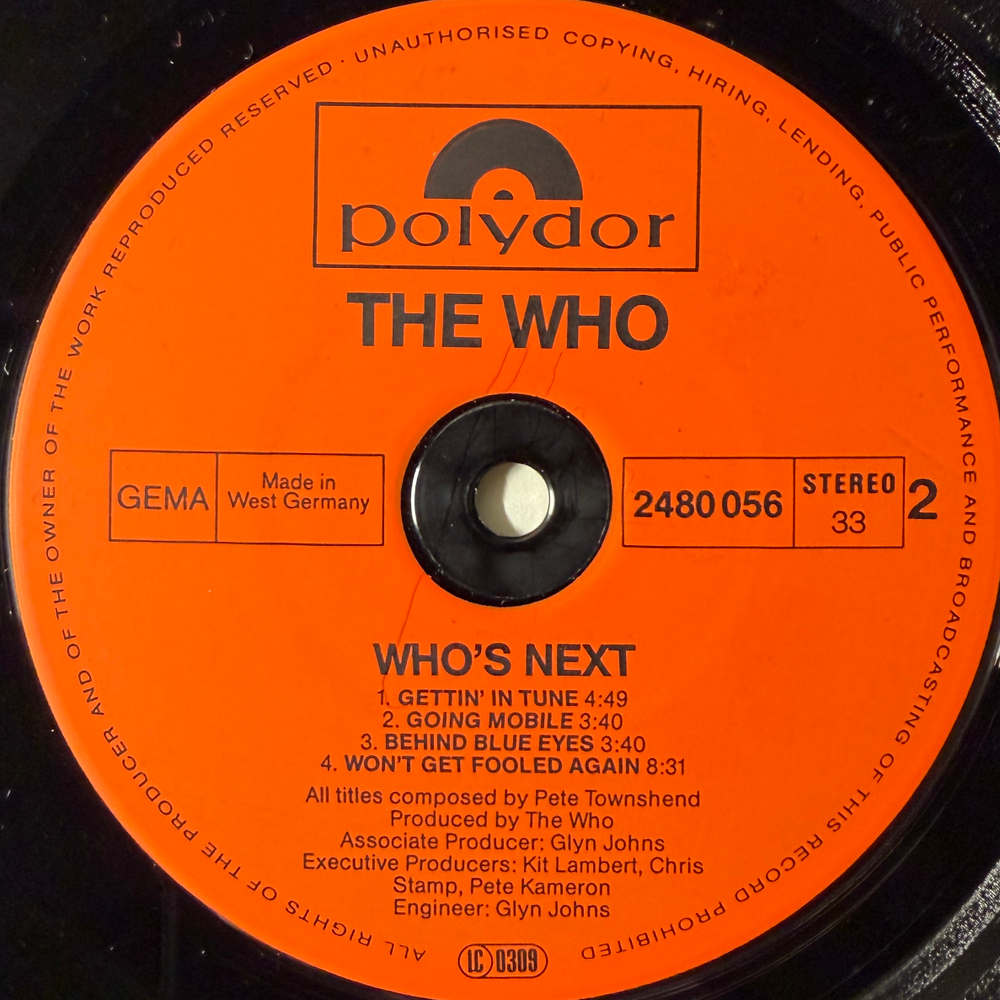 The Who - Who's Next (Германия 1980г.)