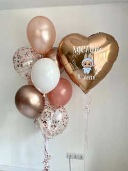 Воздушные шары белая Лабубу №3460