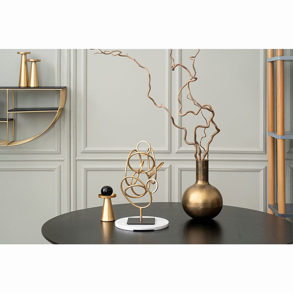 Набор подсвечников Fyr, золотистые, 3 шт.