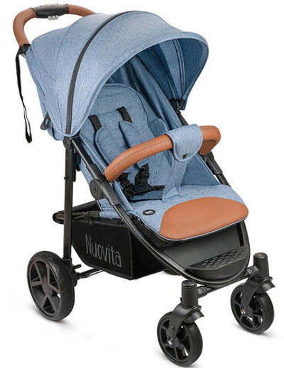 Прогулочная коляска Nuovita Corso Denim, Nero / Джинсовая, Черный