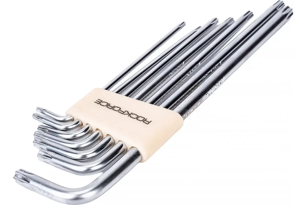 Набор ключей TORX RF-5071XL: экстра длинных Т10-Т40 7пр. на пласт. держат. ROCKFORCE