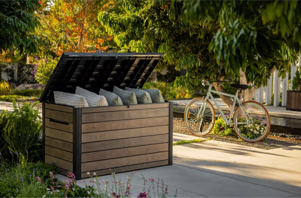 Пластиковый сундук Keter Deco deck 870 л brown