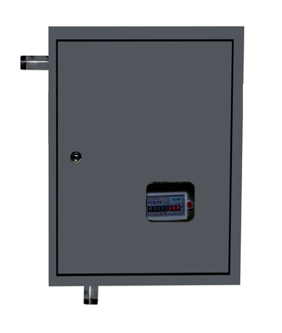 Шкафной газораспределительный пункт ГРПШ-ОХТА-RF-10-1-НЛ-С4-П1 (серый)