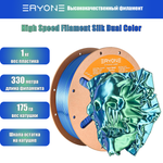 Пластик Eryone Hyper Speed Silk PLA Dual-Color PLA 1.75mm 1kg Blue & Green